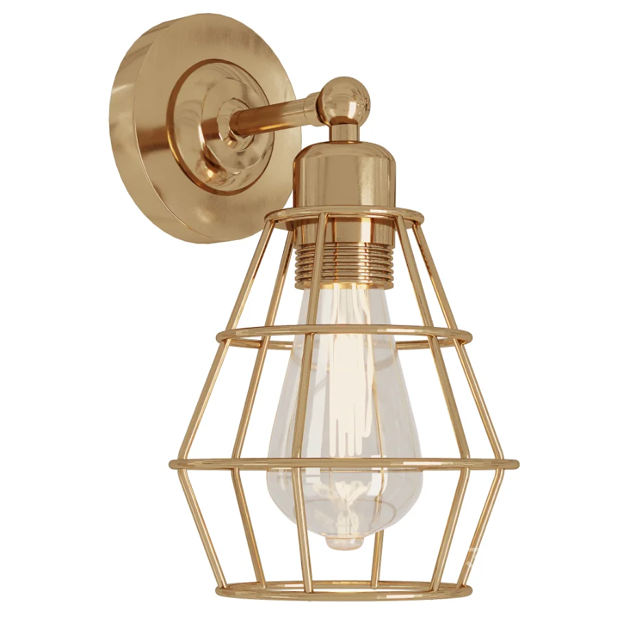 Wire Cage Wall Lamp Image 6