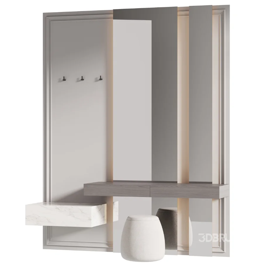 Modern Hallway Console Table with Mirror Image 2