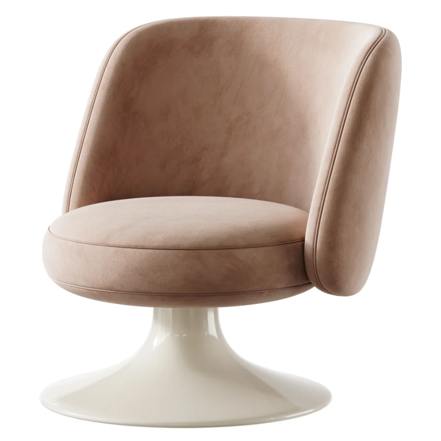 Armchair with 180 swivel movement with return Image 5