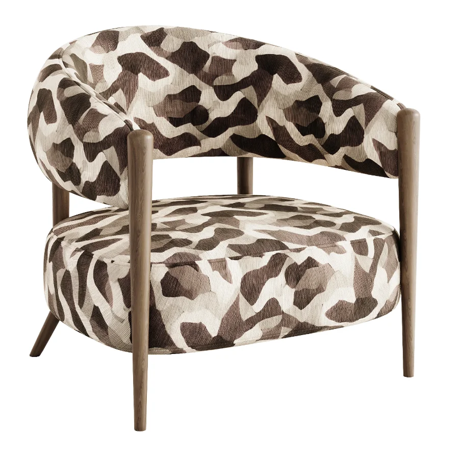 Santi Wood Accent Chair Image 3