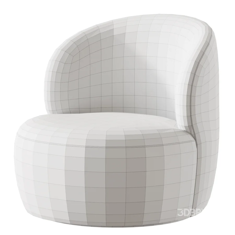 Upholstered Swivel Barrel Chair Image 7