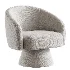 Lenn swivel armchair chenille taupe - Thumbnail 2