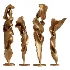 Plaster Floor Statues Organic Spiral Wave - Thumbnail 4
