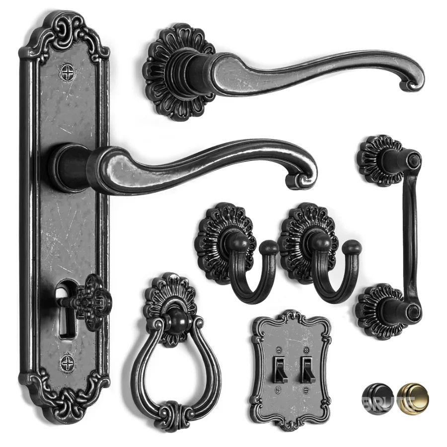 Soleil Baroque Door Hardware Collection – 03 Image 3
