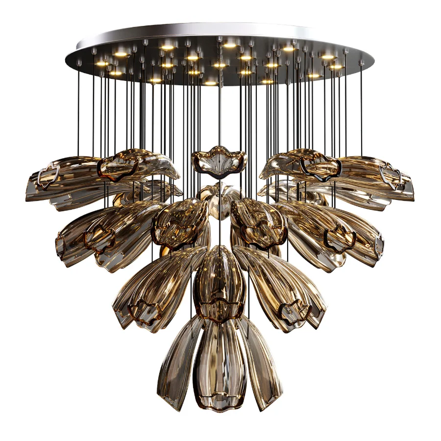 Italian_Designer_Petal_Glass_Pendant_Lights Image 1