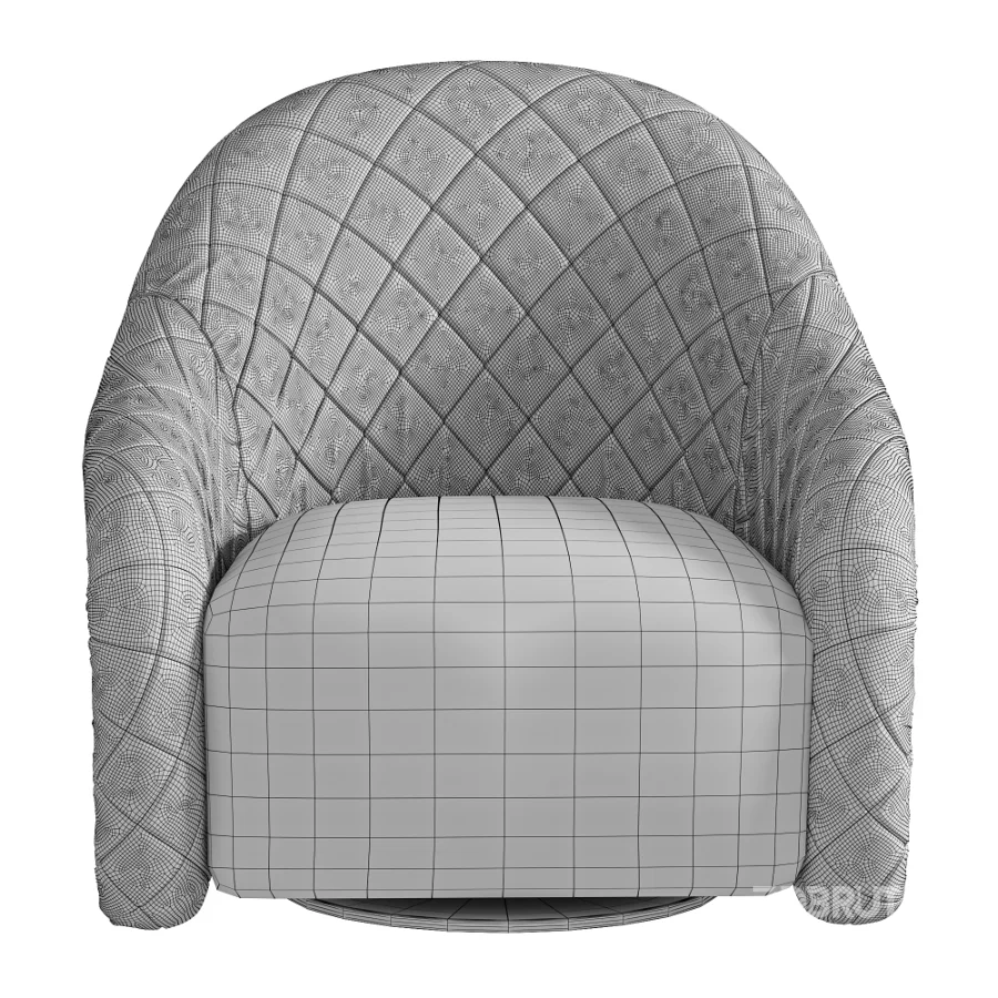 LUXURY QUILTED METAL BELT ARMCHAIR Image 2