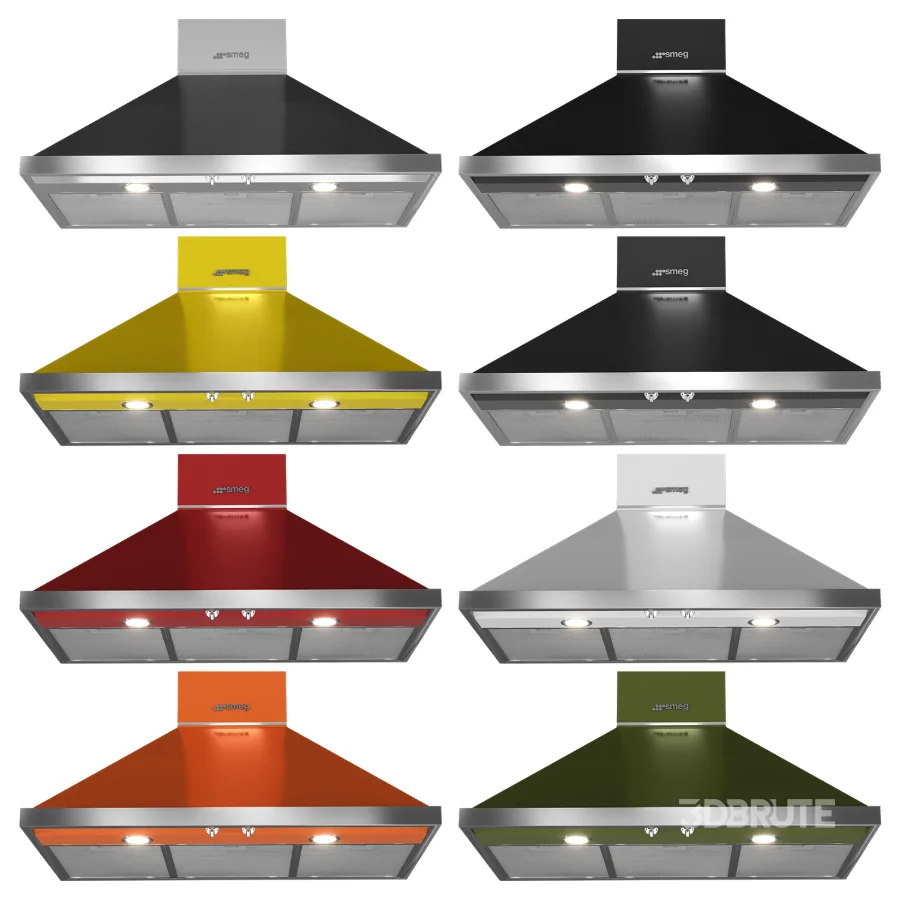 SMEG – Cooker with Gas Hob 90cm – Decorative wall hood 90cm Image 4