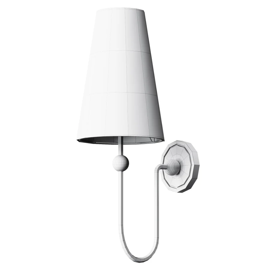 Azon Country Linen Brass Swan Neck Wall Light Image 3