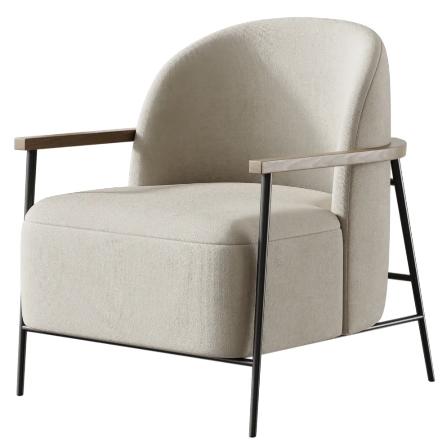 Mariona Faux Sherpa Upholstered Accent Chair Image 2