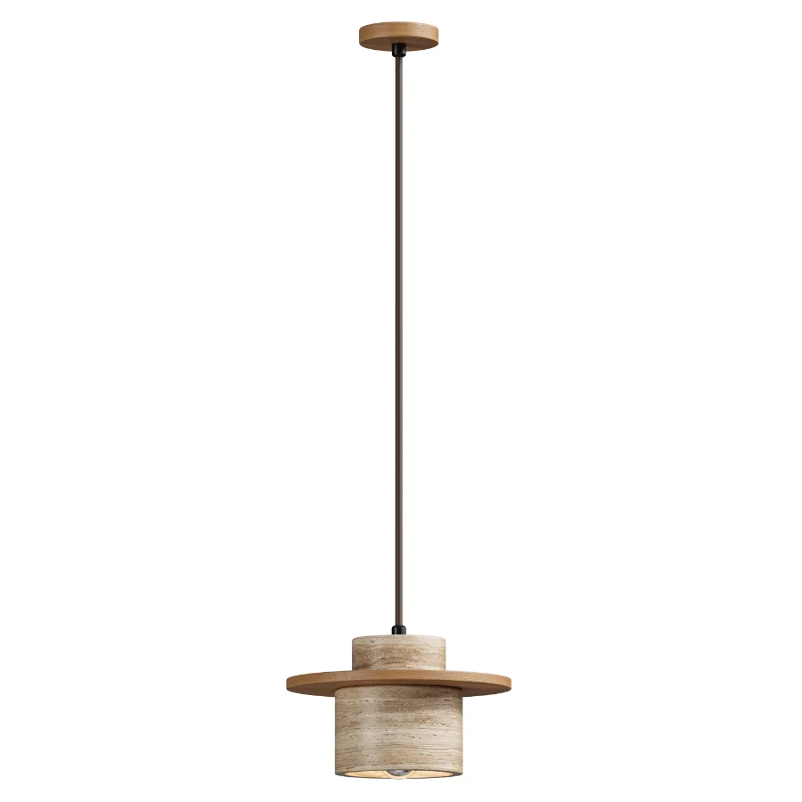 Kanso Natural Stone Japanese Wabi Sabi Pendant Lamp Image 3