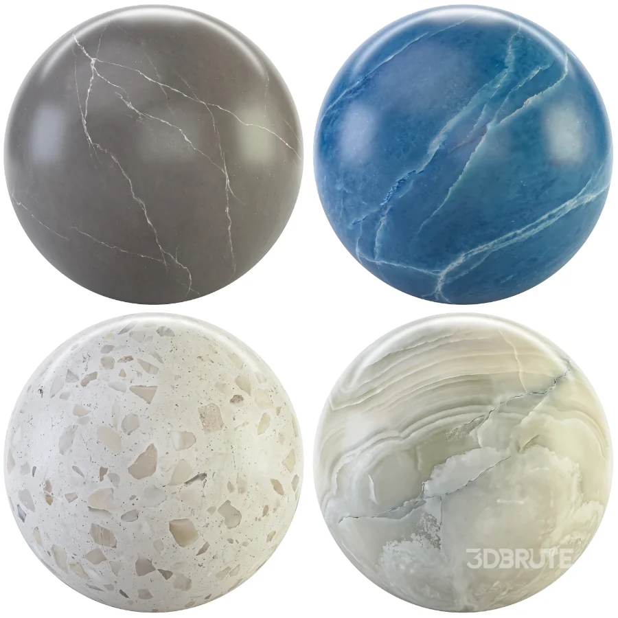 Stone 154 (Terrazzo, Azul Macaubas, Gray Marble, Onyx) Image 1