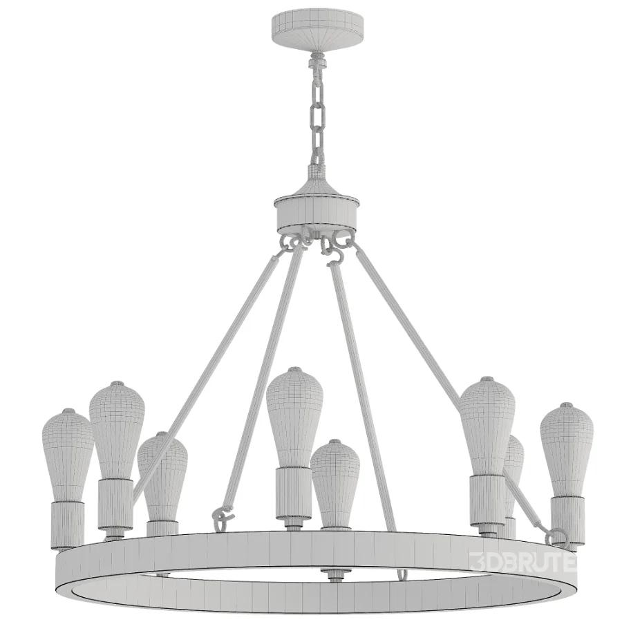Wagon Wheel Chandelier Image 2