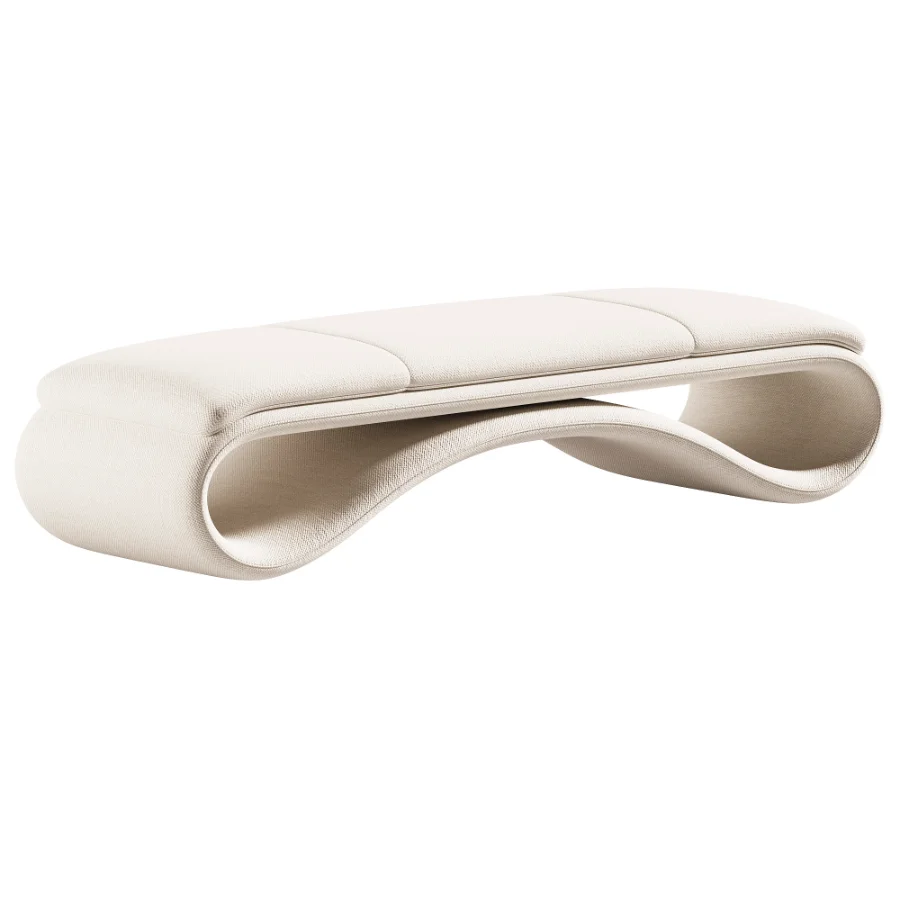 Contemporary leather bench Image 2