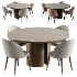 Timon Upholstered Dining Chair And Nealy Round Table - Thumbnail 1