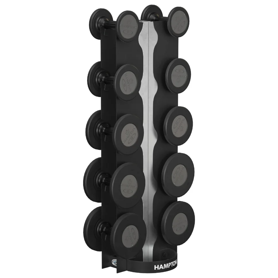 GEL GRIP Urethane Dumbbells Black Image 1