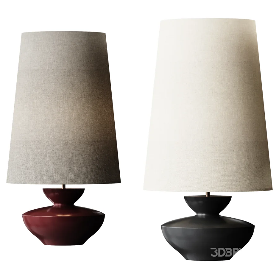 Oron Chocolate & Linen Table Light Image 1