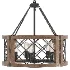 Imitation Wood Drum Chandelier - Thumbnail 1