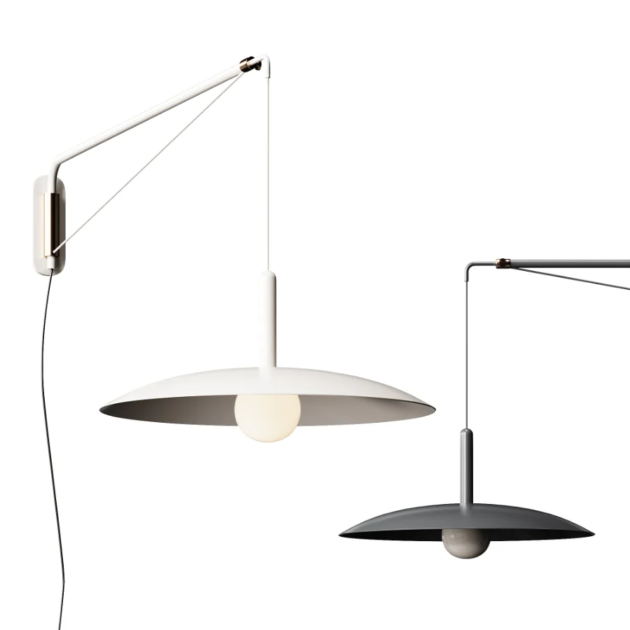 Cruz Minimalist Adjustable Plug In Wall Sconce Image 1