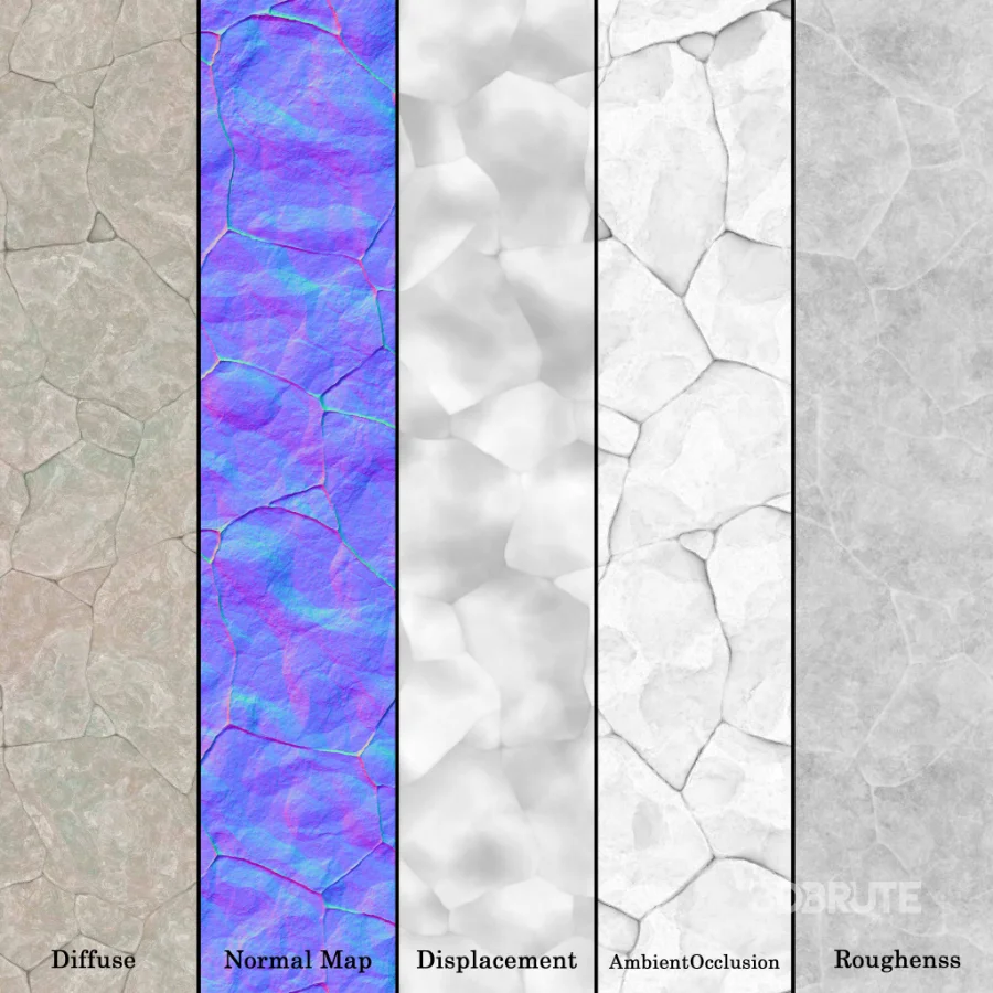 Stone Wall 51-01 (Seamless) Image 7