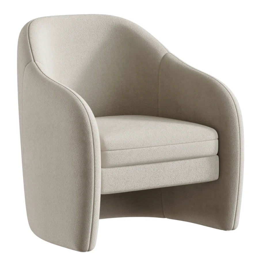 Sellner Upholstered Barrel Armchair Image 2