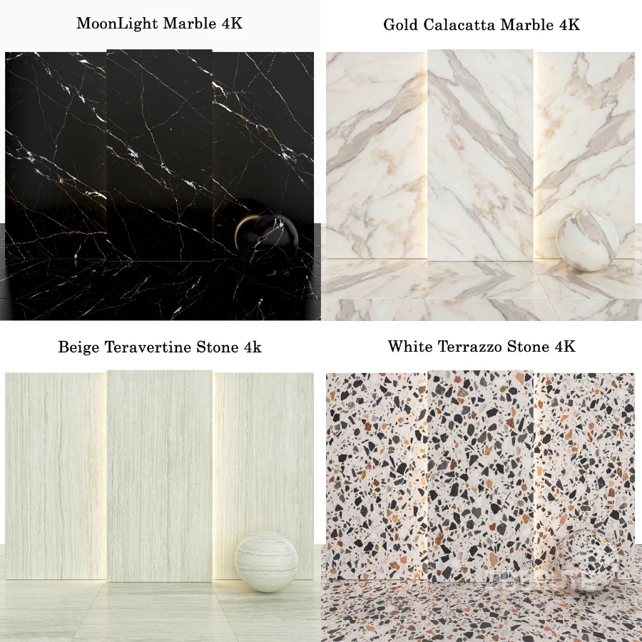 Stone 149 (Calacatta, Terrazzo, MoonLight, Travertine) Image 3