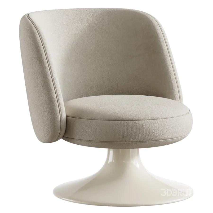 Armchair with 180 swivel movement with return Image 3