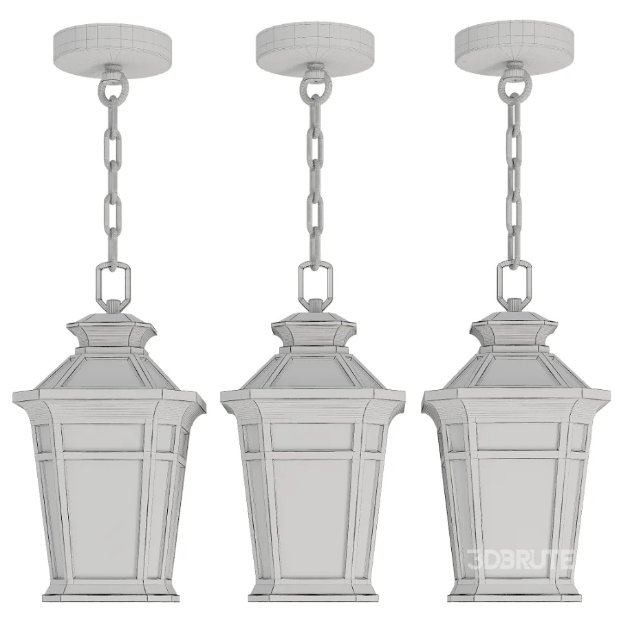 Black Outdoor Pendant Light Image 7