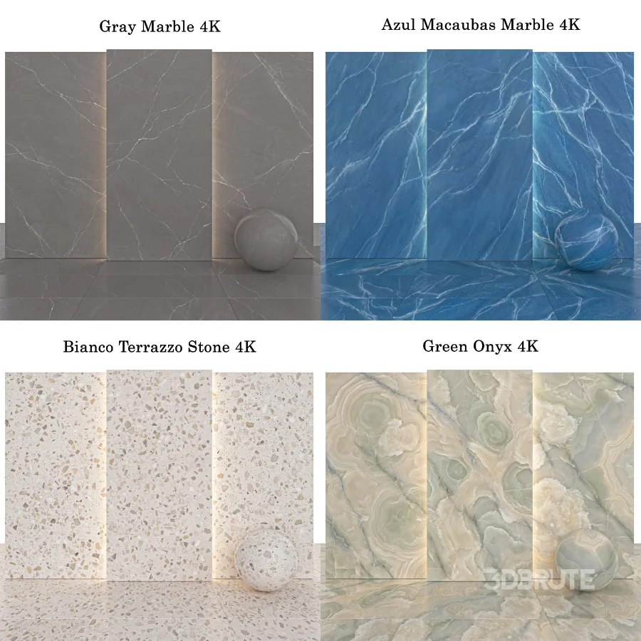Stone 154 (Terrazzo, Azul Macaubas, Gray Marble, Onyx) Image 6