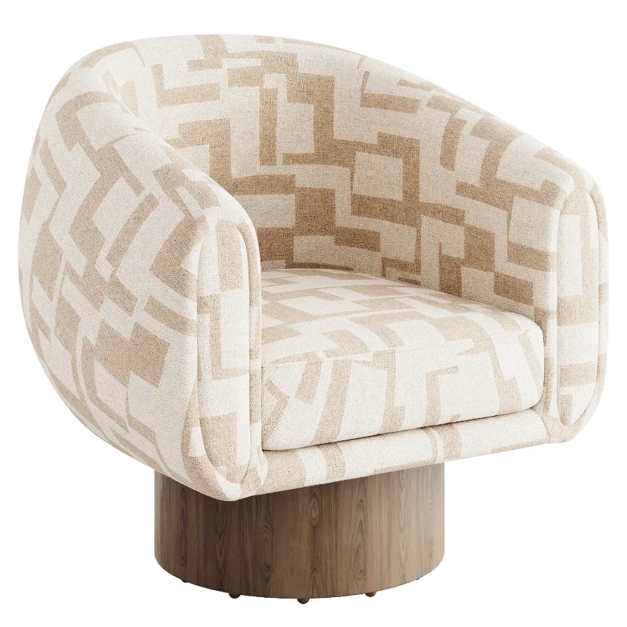 Cozy Wave Swivel Armchair Image 2