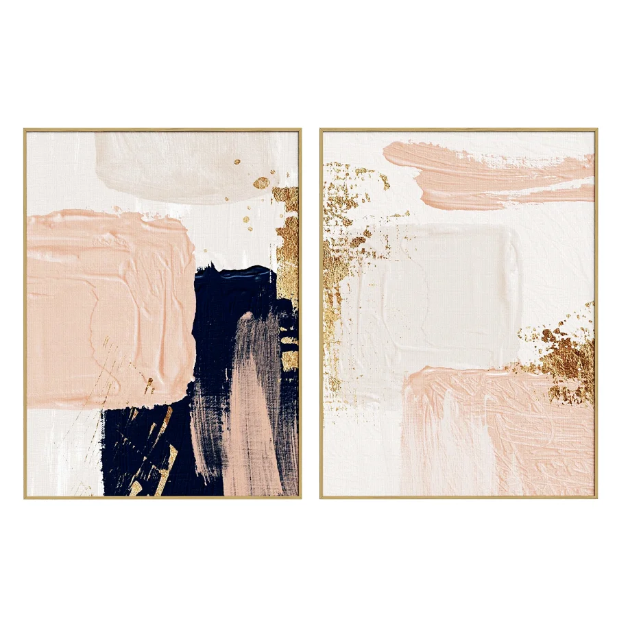 Brushstrokes and Rose Blocks Frame Image 3
