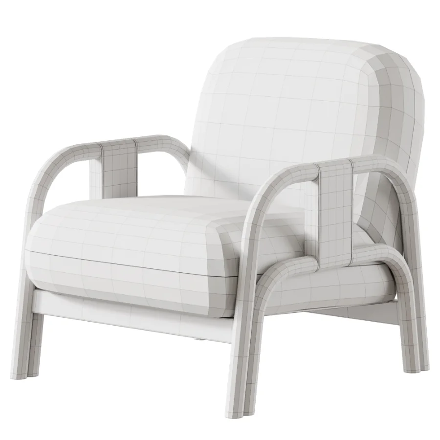 Vindy ash and velour lounge chair Image 7