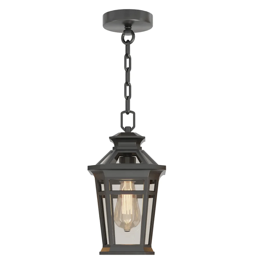 Black Outdoor Pendant Light Image 8