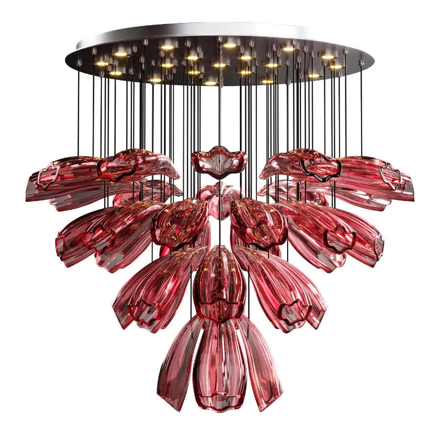Italian_Designer_Petal_Glass_Pendant_Lights Image 2