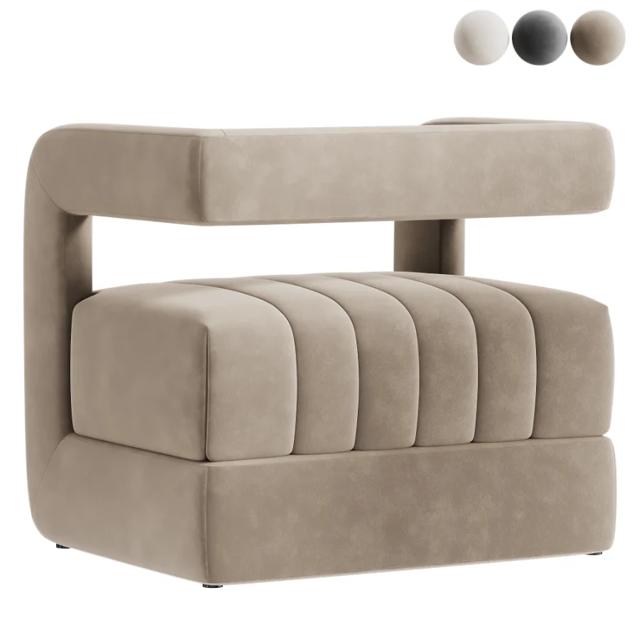 Modway Range Tufted Performance Velvet Accent Armchair Image 3