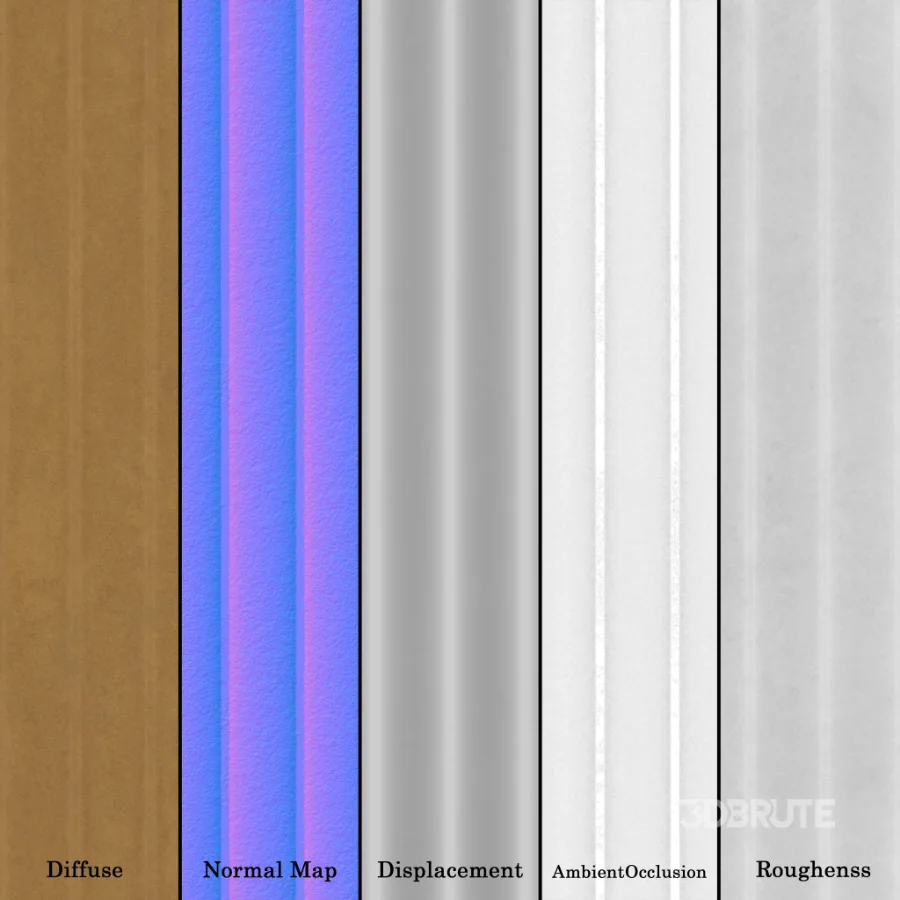 Fluted Stucco (Seamless) Image 6