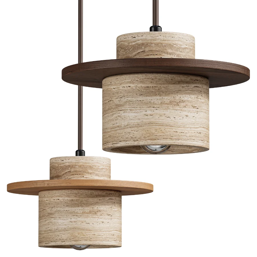 Kanso Natural Stone Japanese Wabi Sabi Pendant Lamp Image 2