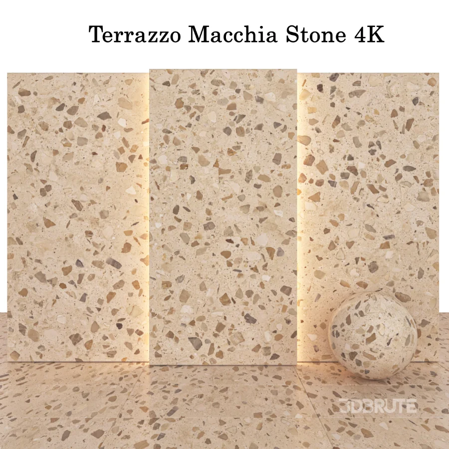 Stone 153 (Terrazzo Natrual, Macchia, Calacatta, Sahara Noir) Image 6
