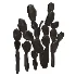 Modern Black Metal Cactus Floor Decor Set - Thumbnail 5