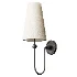 Azon Country Linen Brass Swan Neck Wall Light - Thumbnail 1