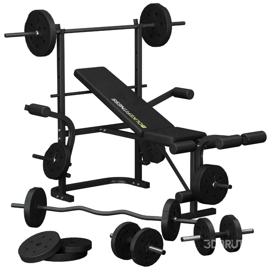 Duke Fitness Dumbbell Bench Set Image 1