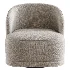 Stith Velvet Upholstered Swivel Barrel Chair - Thumbnail 2