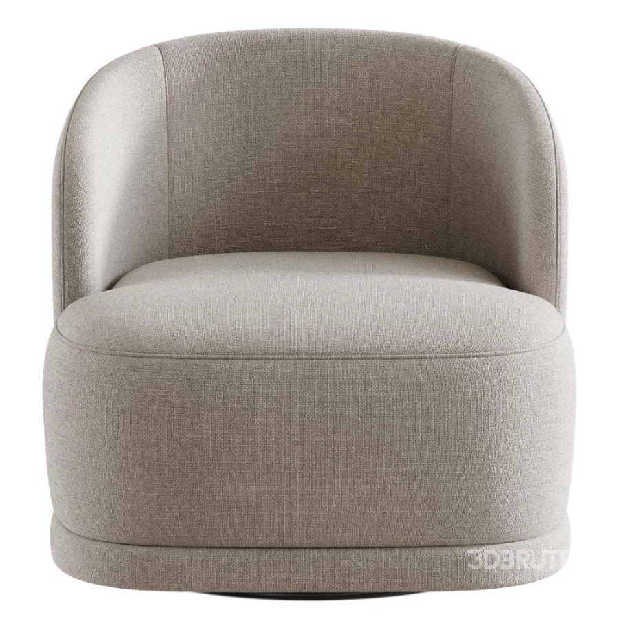 Stith Velvet Upholstered Swivel Barrel Chair Image 2