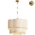 Light Linen Drum Dimmable Chandelier - Thumbnail 1