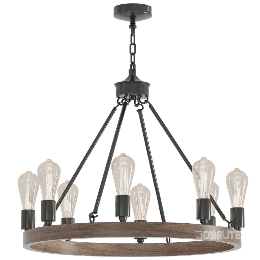 Wagon Wheel Chandelier Image 1