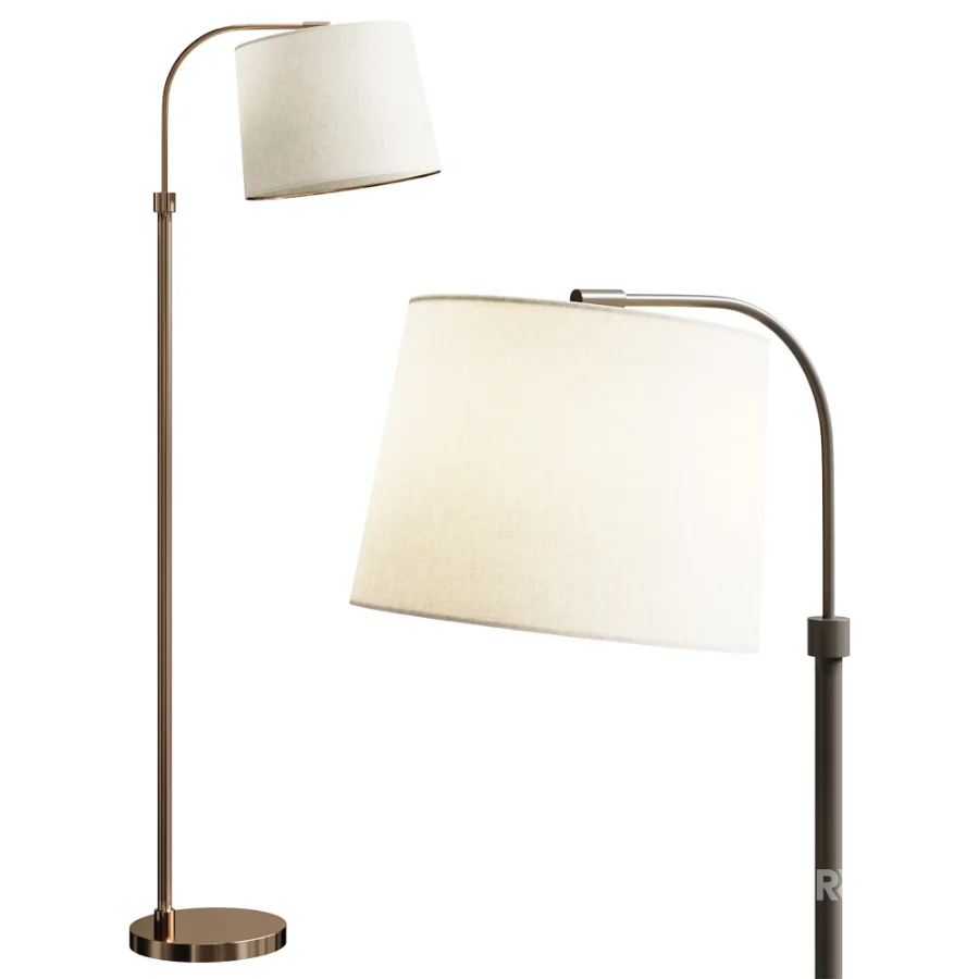Gold Floor Lamp Image 1
