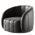 Upholstered Swivel Barrel Chair - Thumbnail 4