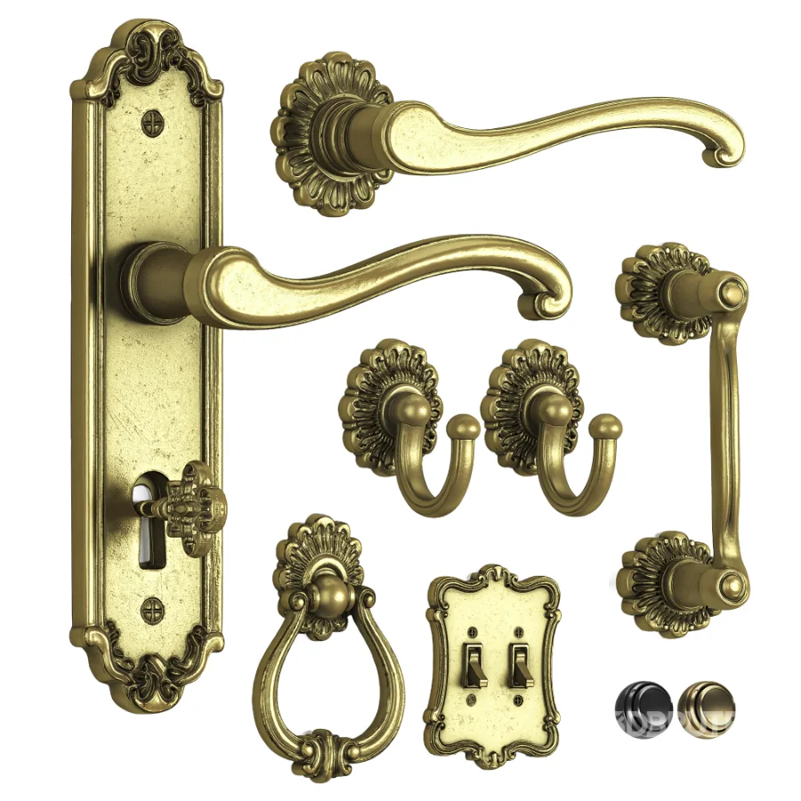 Soleil Baroque Door Hardware Collection – 03 Image 4
