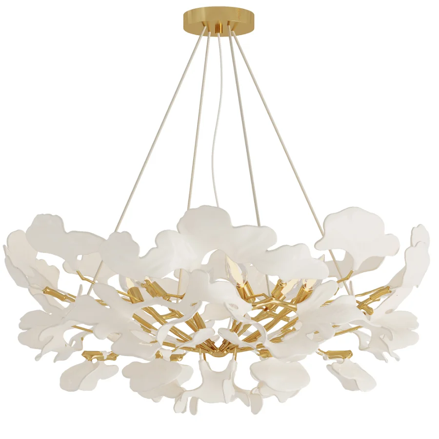 Ceramic Ginkgo Leaf Chandeliers Image 1