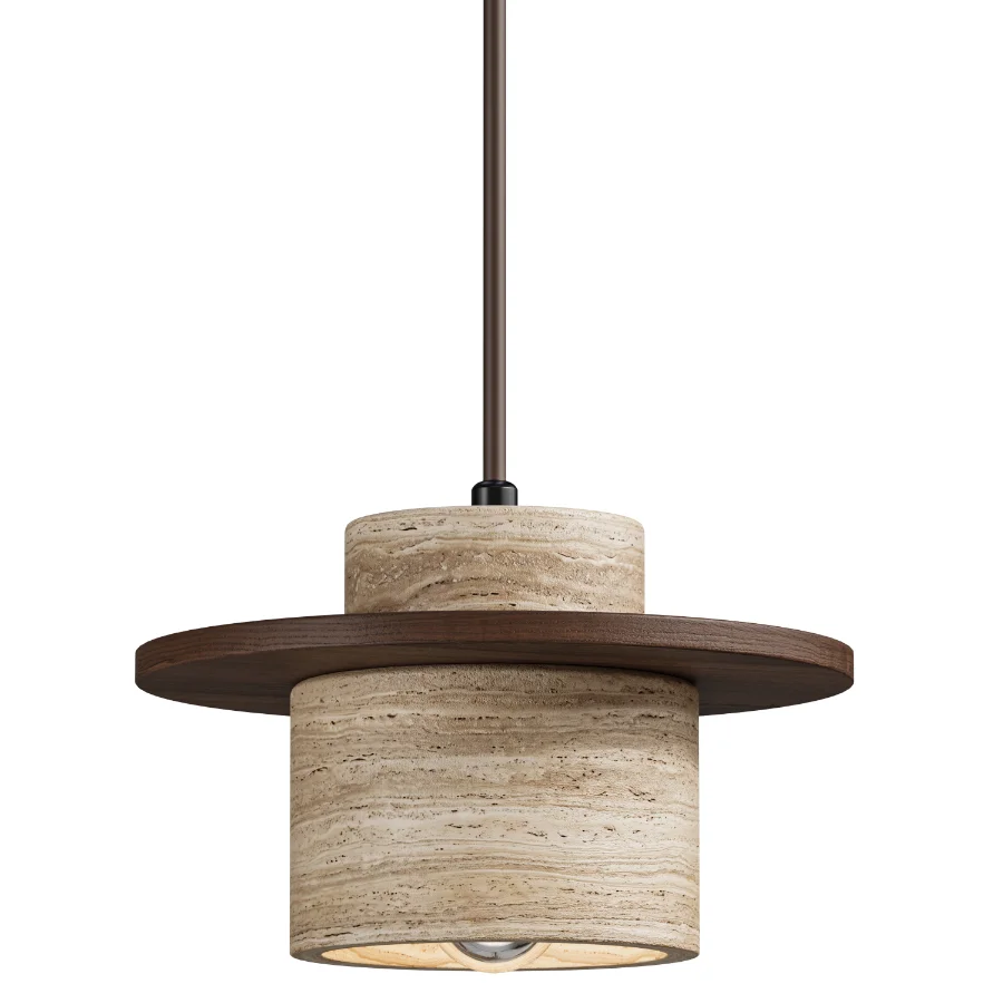 Kanso Natural Stone Japanese Wabi Sabi Pendant Lamp Image 5