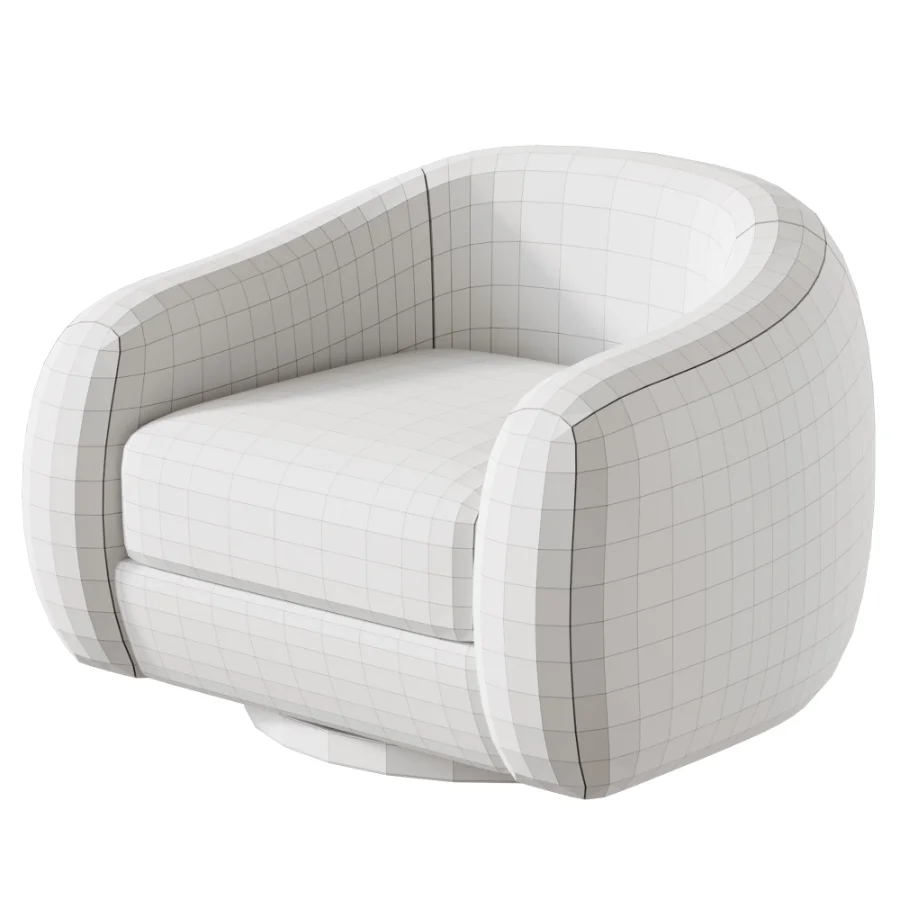 Laszlo Caramel Brown Leather Swivel Chair Image 6
